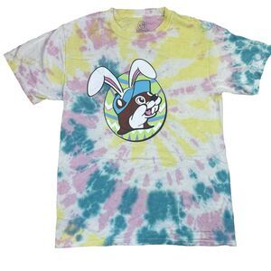 Buc-ees Easter Shirt Adult Small Tie Dye "But Did You Dye" T-Shirt